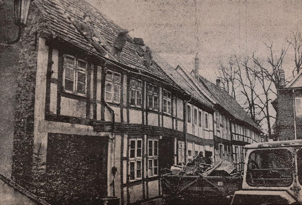 Abriss Vorgängerbau Stipendiatenhaus (1988), Foto: Volksstimme